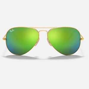 Ray-Ban Aviator Sunglasses Polarized Green Flash RB3025 55mm